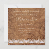 Vintage leder en kant Vrijgezellenfeest Kaart (Achterkant)