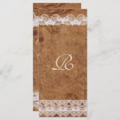 Vintage leder- en lakprogramma-rackKaart Programmakaart (Voorkant / Achterkant)