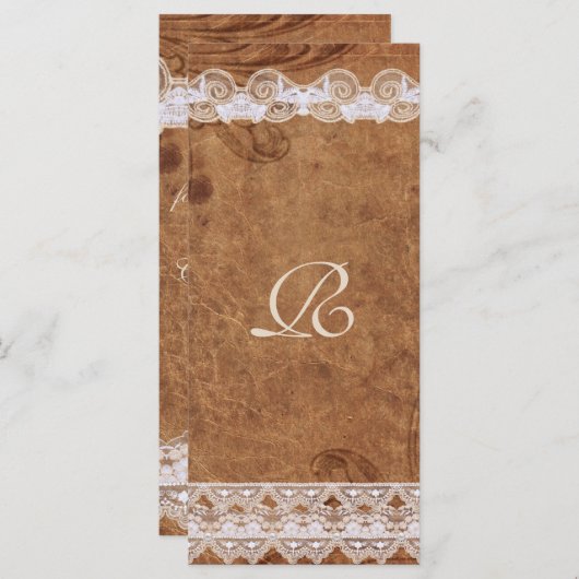 Vintage leder- en lakprogramma-rackKaart Programmakaart (Voorkant / Achterkant)