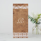 Vintage leder- en lakprogramma-rackKaart Programmakaart (Staand voorkant)