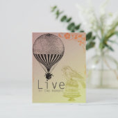 Vintage leeft op het moment briefkaart (Staand voorkant)