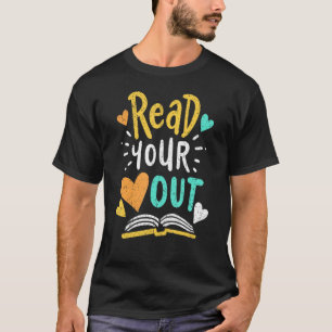 Vintage Lees je hart uit Engels Docent Boek R T-shirt