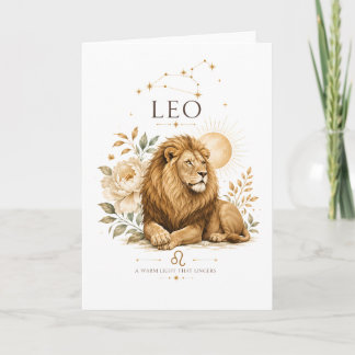 Vintage Leeuw Zodiac Astrologie Horoscoop Teken Ca Kaart
