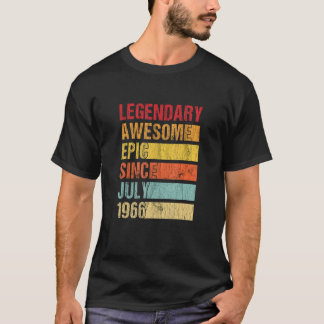Vintage Legendary Awesome Epic Since July 1966 Bir T-shirt