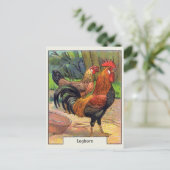 Vintage Leghorn Kip Briefkaart (Staand voorkant)