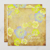 Vintage/Leis/Luau/hibiscusWedding-uitnodigingen Kaart (Voorkant / Achterkant)