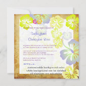 Vintage/Leis/Luau/hibiscusWedding-uitnodigingen Kaart (Achterkant)