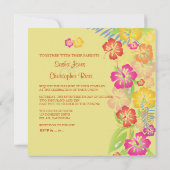 Vintage/Leis/Luau/hibiscusWedding-uitnodigingen Kaart (Achterkant)