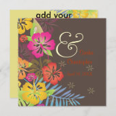 Vintage/Leis/Luau/hibiscusWedding-uitnodigingen Kaart (Voorkant / Achterkant)
