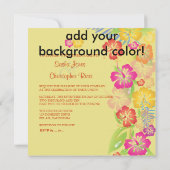 Vintage/Leis/Luau/hibiscusWedding-uitnodigingen Kaart (Achterkant)