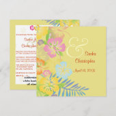 Vintage/Leis/Luau/hibiscusWedding-uitnodigingen Kaart (Voorkant / Achterkant)