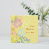 Vintage/Leis/Luau/hibiscusWedding-uitnodigingen Kaart (Staand voorkant)