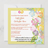 Vintage/Leis/Luau/hibiscusWedding-uitnodigingen Kaart (Achterkant)