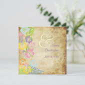 Vintage/Leis/Luau/hibiscusWedding-uitnodigingen Kaart (Staand voorkant)