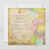 Vintage/Leis/Luau/hibiscusWedding-uitnodigingen Kaart (Achterkant)