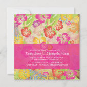 Vintage/Leis/Luau/hibiscusWedding-uitnodigingen Kaart (Achterkant)