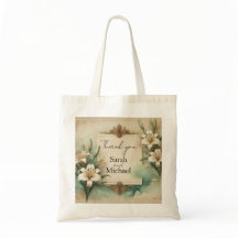 vintage lelies trouw tas 