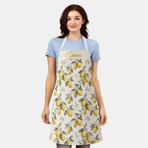 Vintage Lemon Blossom – Elegante Botanische Citroe Schort