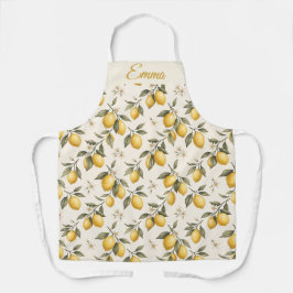 Vintage Lemon Blossom – Elegante Botanische Citroe Schort