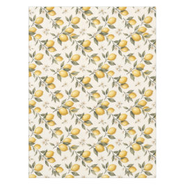 Vintage Lemon Blossom – Elegante Botanische Citroe Tafelkleed