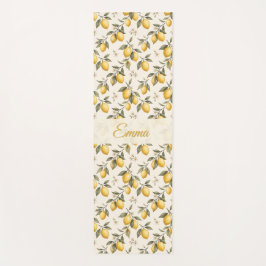 Vintage Lemon Blossom – Elegante Botanische Citroe Yogamat