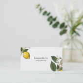 Vintage Lemon Botanische Print Visitekaartje (Staand voorkant)
