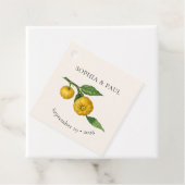 Vintage Lemon Citrus Greenery Botanical Wedding Bedankjes Labels (In situ)