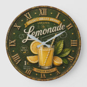 Vintage Lemonade Rustic Fresh Lemon Farmhouse Grote Klok (Voorkant)