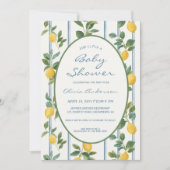 Vintage lemons Baby Shower Kaart (Voorkant)