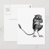 Vintage Lemur Briefkaart (Voorkant / Achterkant)