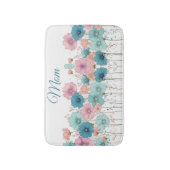 Vintage lente bloemen voor mama badmat (Voorkant Verticaal)