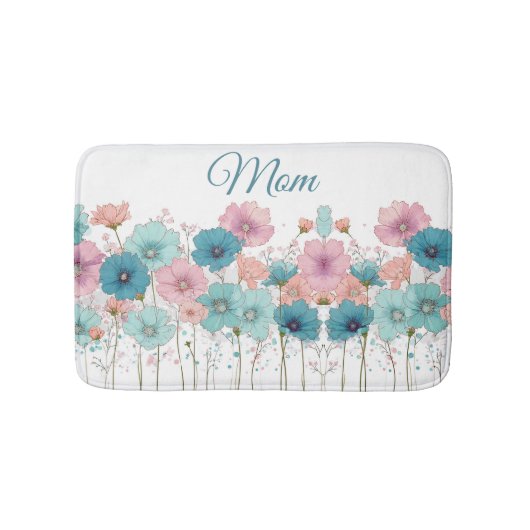 Vintage lente bloemen voor mama badmat (Voorkant)