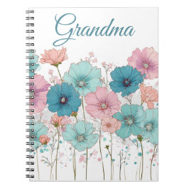 Vintage lente bloemen voor oma notitieboek