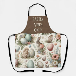 Vintage Lente Pasen Konijn Decoratief Ei Landelijk Schort