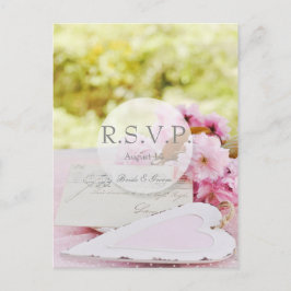 Vintage lentesollingslentter bruiloft RSVP Uitnodiging Briefkaart