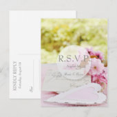 Vintage lentesollingslentter bruiloft RSVP Uitnodiging Briefkaart (Voorkant / Achterkant)