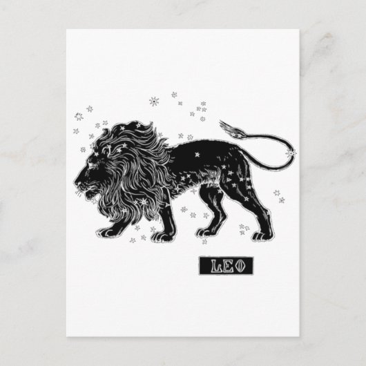 Vintage Leo Briefkaart (Voorkant)