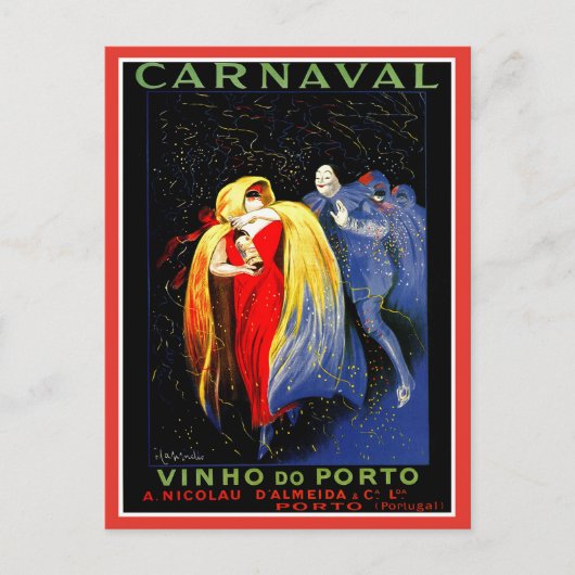 Vintage Leonetto Cappiello carnavalesporto Briefkaart (Voorkant)
