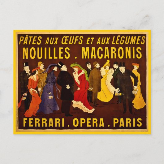 Vintage Leonetto Cappiello deegwaren en noedels en Briefkaart (Voorkant)