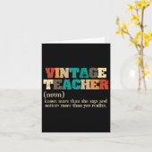 Vintage leraar definitie onderwijs terug naar scho kaart (Gele Bloem)