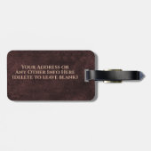 Vintage Leren Stijl Monogram Bagagelabel (Achterkant horizontaal)