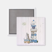 Vintage Leuchtturm Magneet (Voorkant / Achterkant)