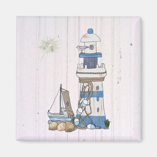 Vintage Leuchtturm Magneet (Voorkant)