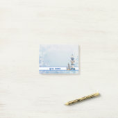 Vintage Leuchtturm mit schiff Post-it® Notes (Op bureau)