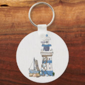 Vintage Leuchtturm mit Schiff Sleutelhanger (Voorkant)