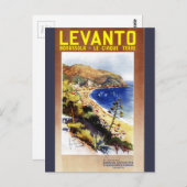 Vintage Levanto Genova Italië Toerisme Briefkaart (Voorkant / Achterkant)