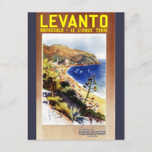 Vintage Levanto Genova Italië Toerisme Briefkaart