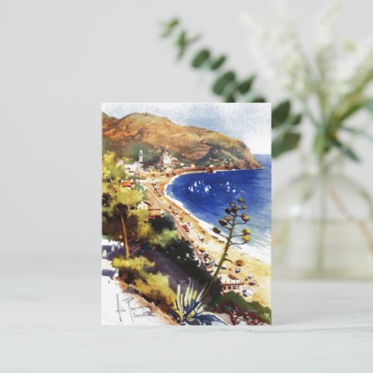 Vintage Levanto Genova Italië Toerisme Briefkaart (Staand voorkant)