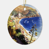 Vintage Levanto Genova Italië Toerisme Keramisch Ornament (Links)