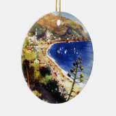 Vintage Levanto Genova Italië Toerisme Keramisch Ornament (Rechts)